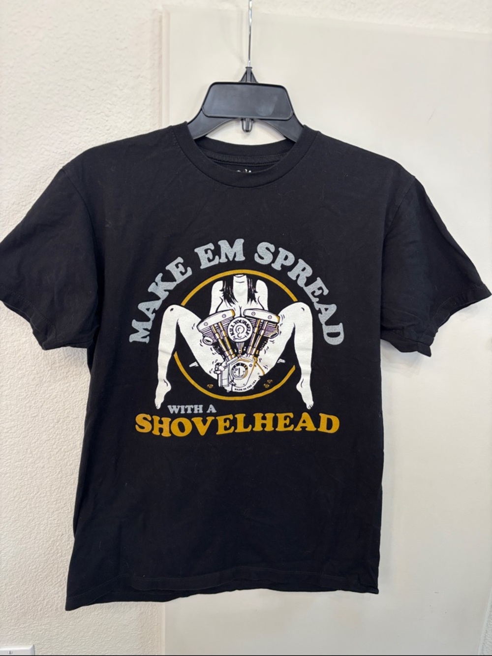 Make Em Spread Shovelhead Graphic Tee - Black Size Mens Medium